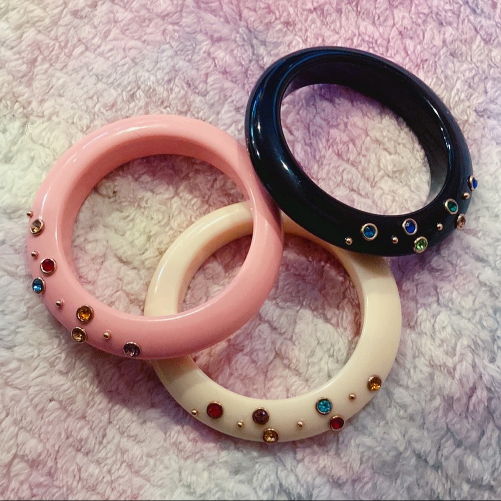RESIN BANGLE BRACELET SET